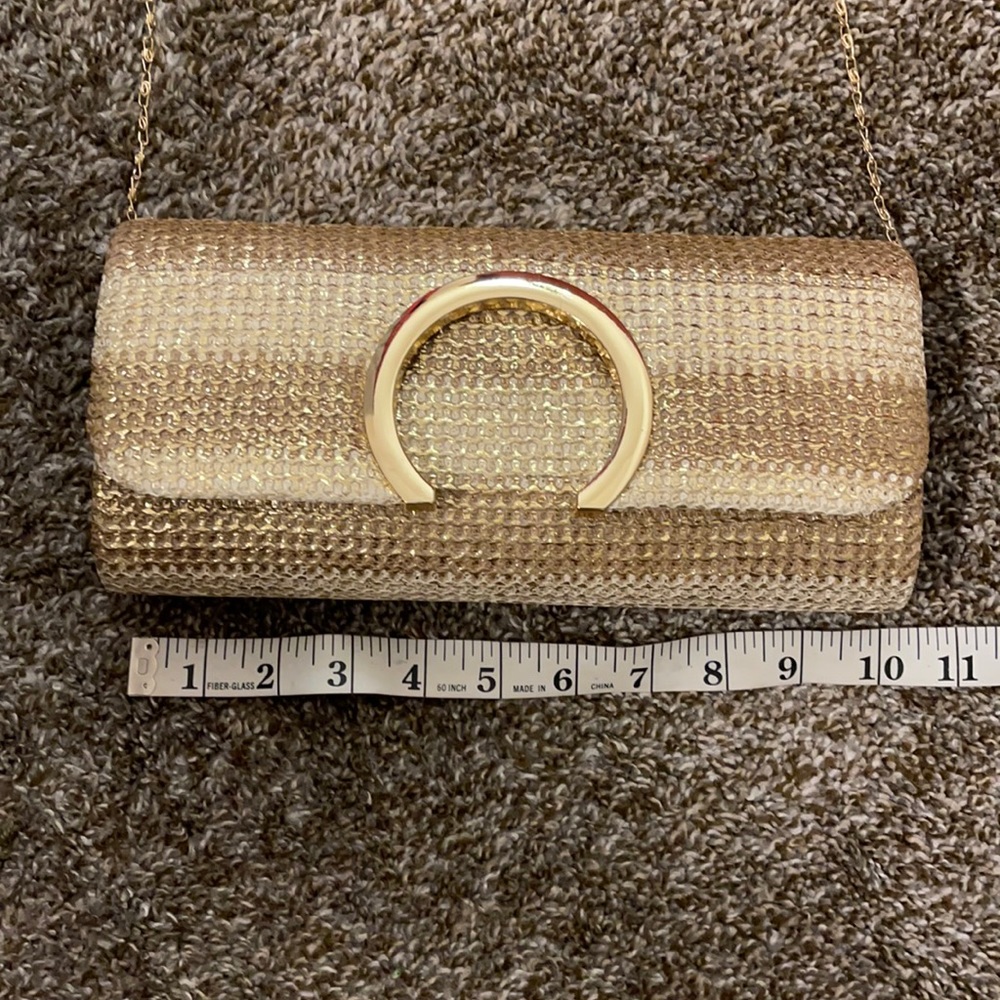 Gold evening bag